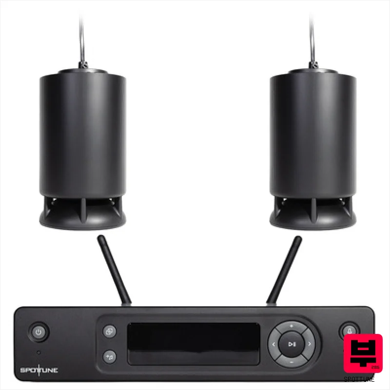 Spottune 2x Omni Cord Black Bundle - Corporate and Restaurant PA Sets