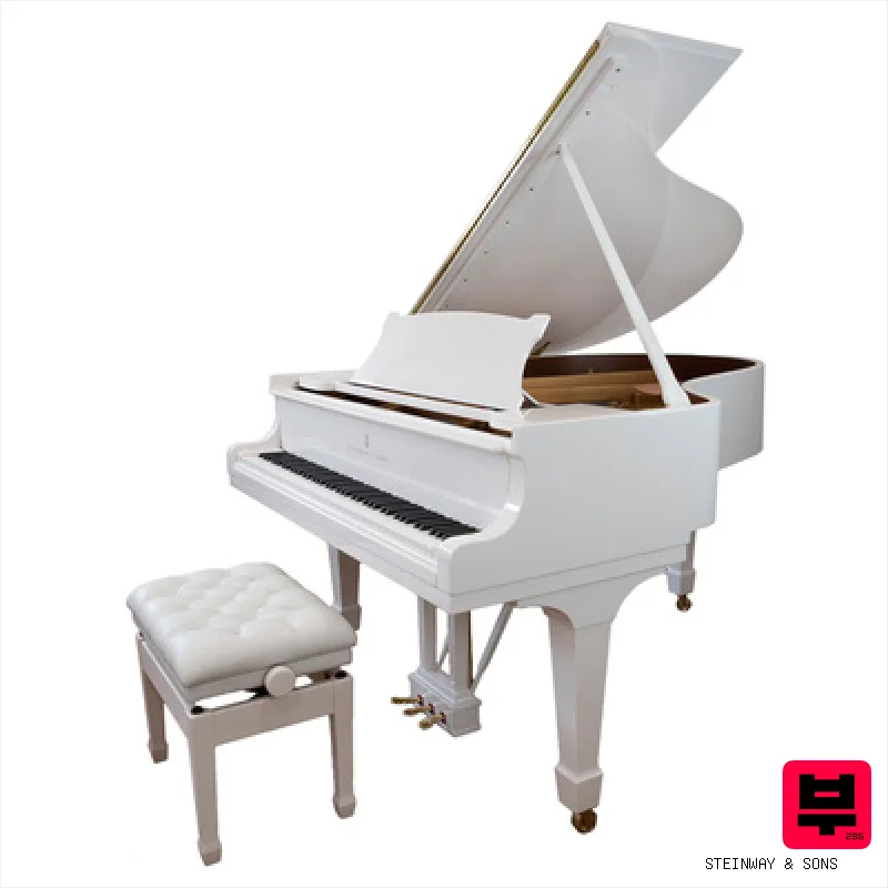 Steinway & Sons M-170 White - Professional Music Instrument Photo