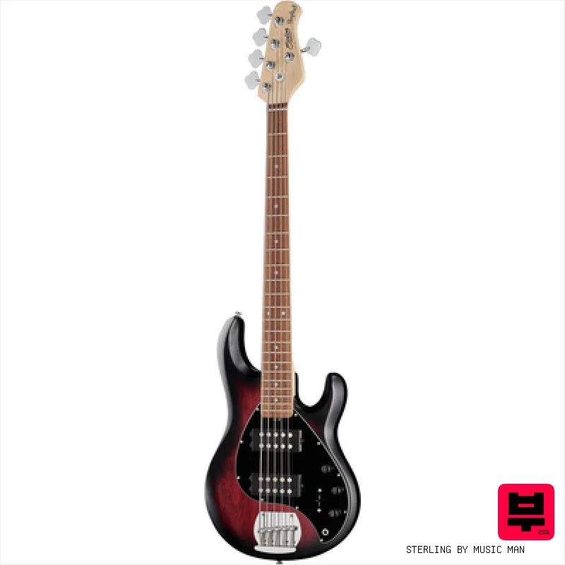 Sterling by Music Man StingRay 5 HH Ruby Red Burst - Miscellaneous 5-String Basses