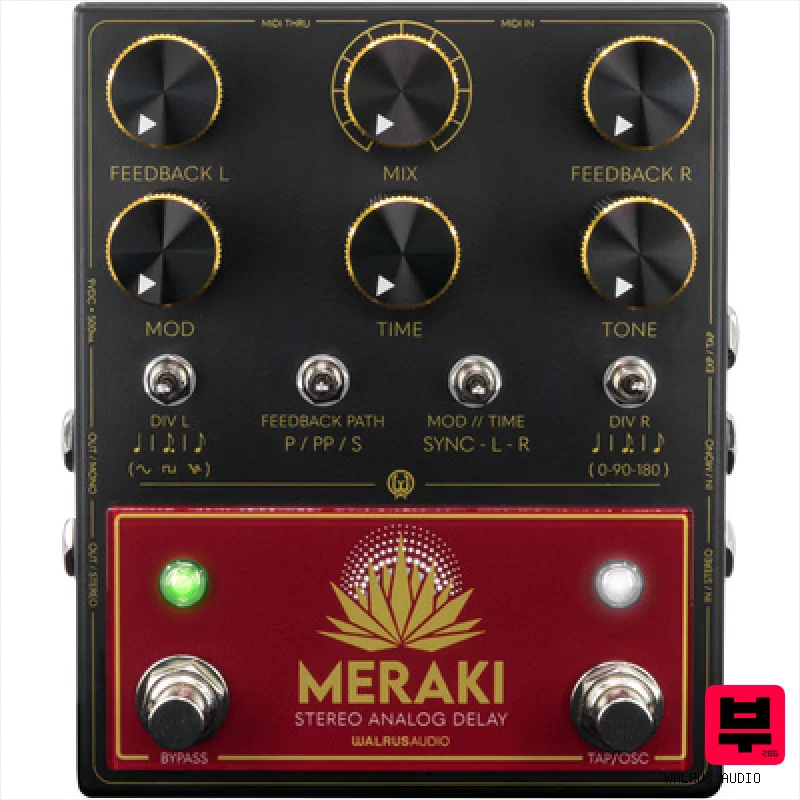 Walrus Audio Meraki Red Stereo Delay - Delay/Echo Pedals