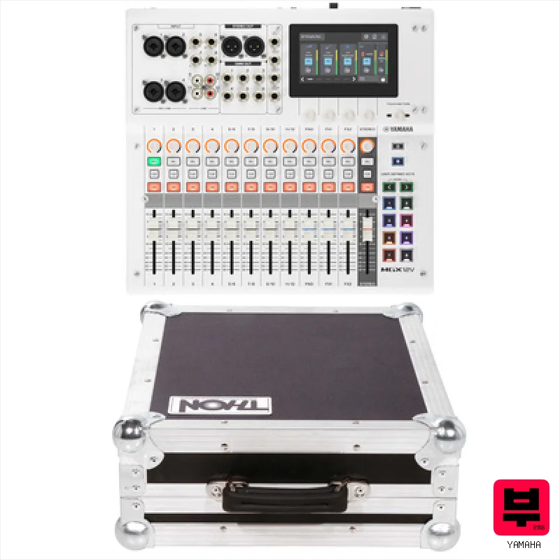 Yamaha MGX12V WH Case Bundle - Professional Music Instrument Photo