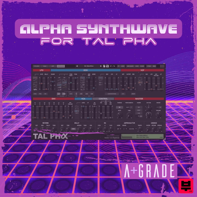 A-Grade Audio Alpha Synthwave for TAL-Pha - Synthwave