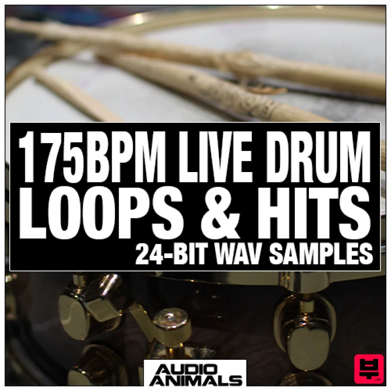 Audio Animals 175 BPM Live Drum Loops & Hits - Drum & Bass