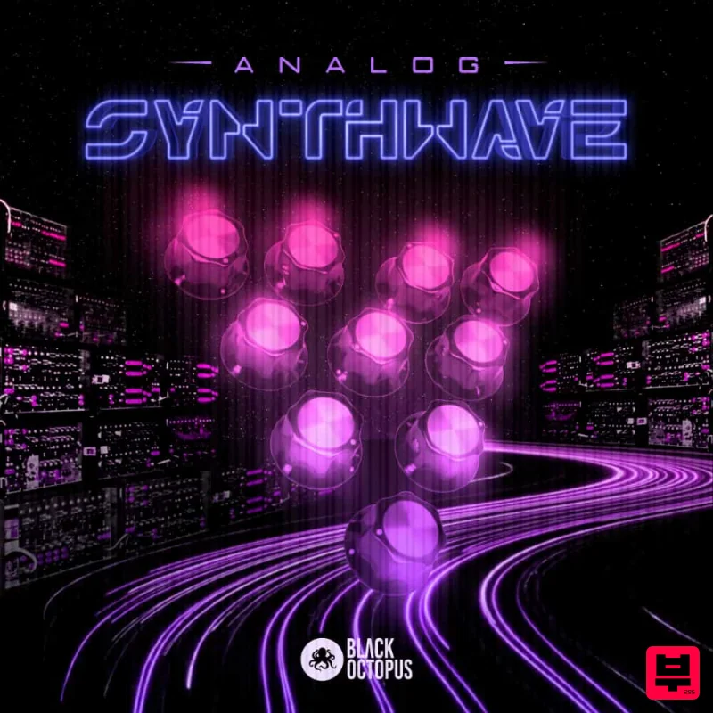 Black Octopus Analog Synthwave - Professional Music Instrument Photo