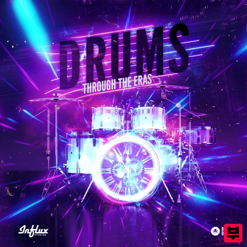 Black Octopus Drums Through The Eras by Influx Studios - Professional Music Instrument Photo