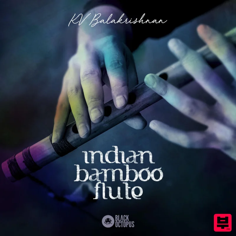 Black Octopus Indian Bamboo Flute - India