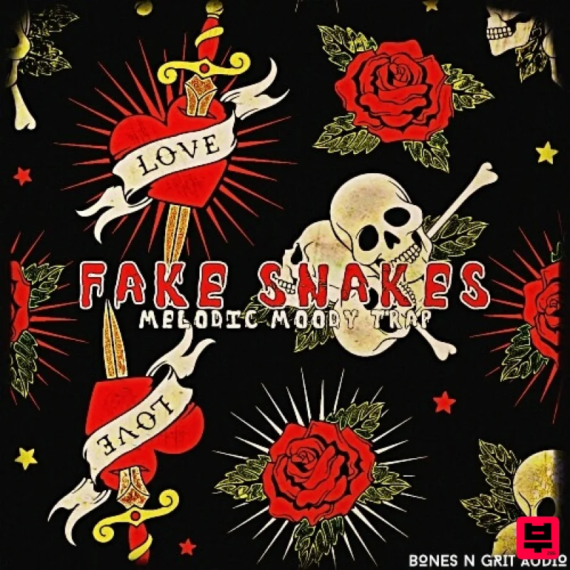 Bones N Grit Audio Fake Snakes: Melodic Moody Trap - Hip Hop