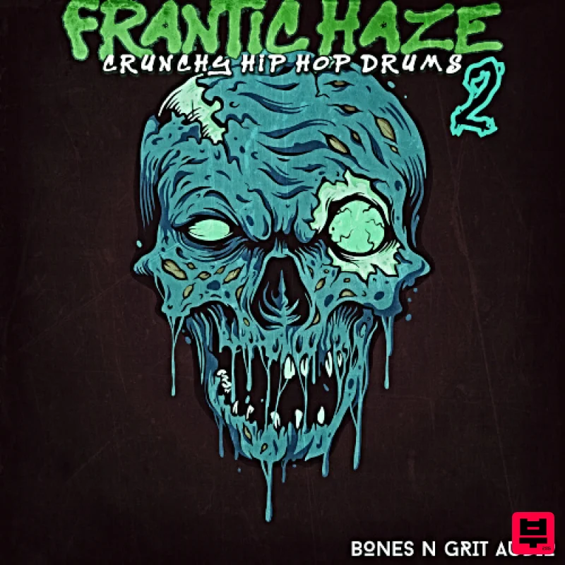 Bones N Grit Audio Frantic Haze: Crunchy Hip Hop Drums 2 - Hip Hop