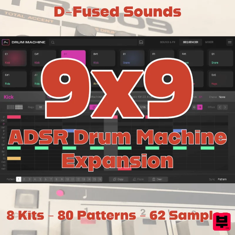 D-Fused Sounds 909 ADSR Drum Machine Expansion - Professional Music Instrument Photo