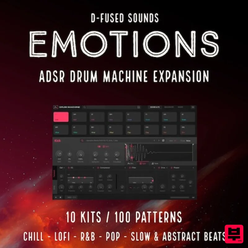 D-Fused Sounds Emotions - ADSR Drum Machine Expansion - Professional Music Instrument Photo
