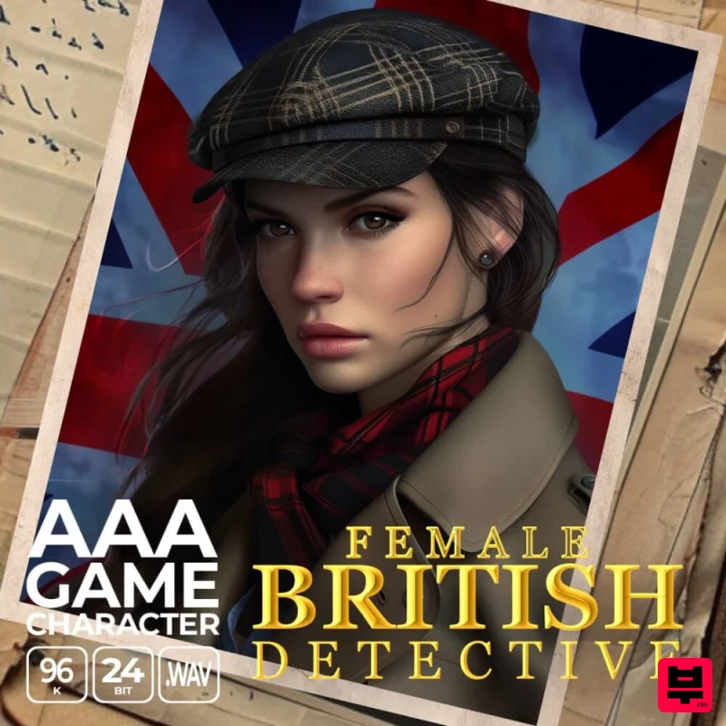 Epic Stock Media AAA Game Character British Female Detective - Sound Effect