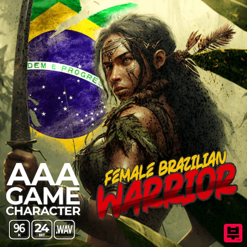 Epic Stock Media AAA Game Character Female Brazilian Warrior - Professional Music Instrument Photo