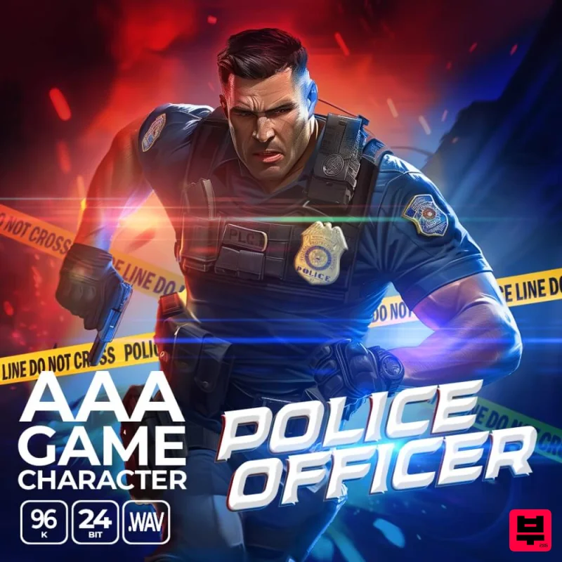 Epic Stock Media AAA Game Character Police Officer - Sound Effect