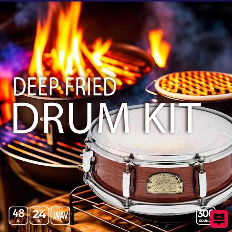 Epic Stock Media Deep Fried Drum Kit - Professional Music Instrument Photo
