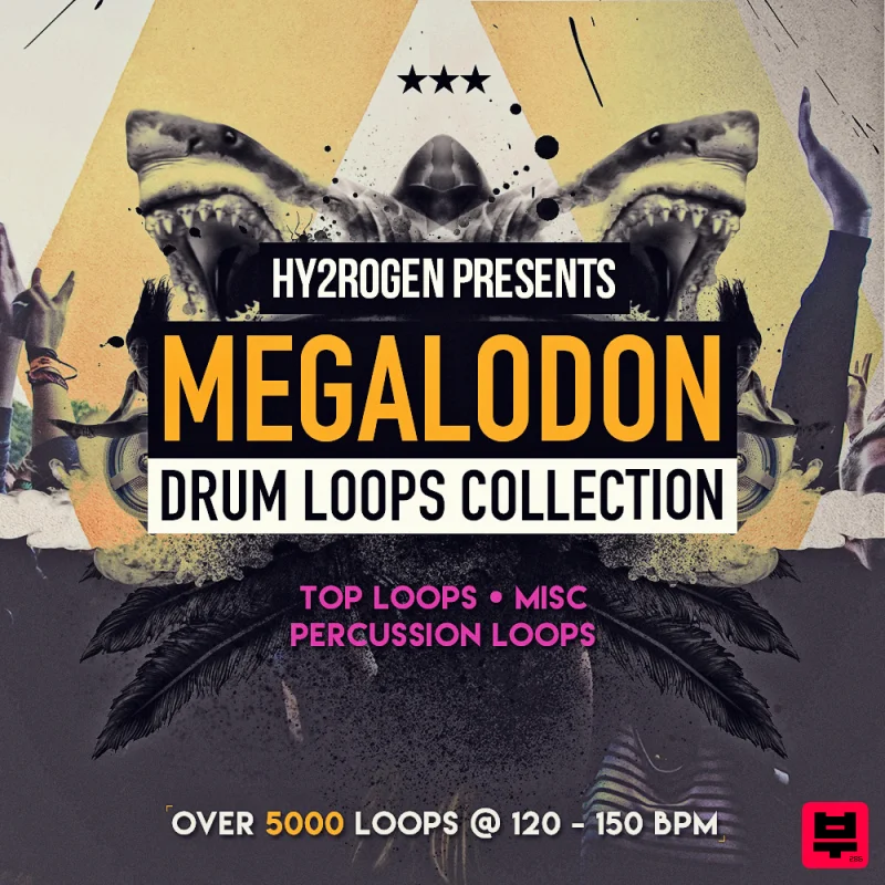 HY2ROGEN Megalodon Drum Loops Collection - Professional Music Instrument Photo