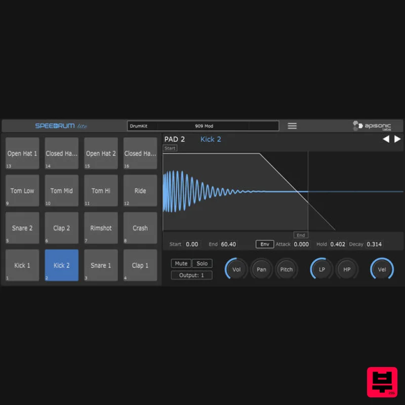 Apisonic Labs Speedrum Lite - Sampler