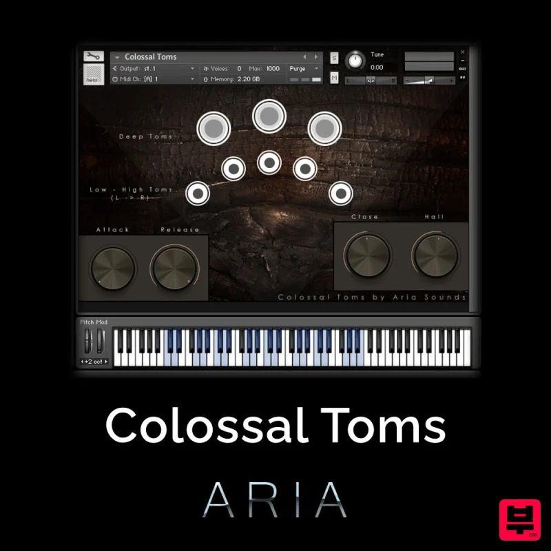 Aria Sounds Colossal Toms - Kontakt Instrument