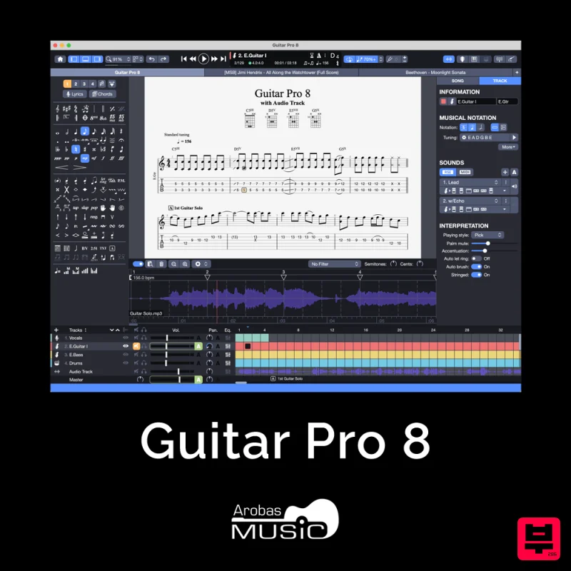 Arobas Music Guitar Pro 8 - Music Theory Tools