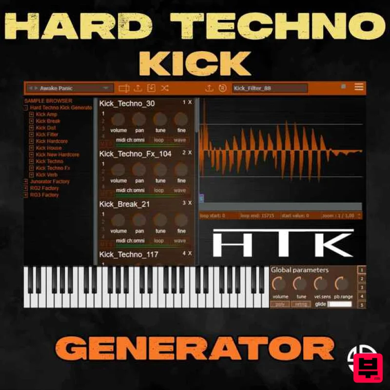 Audio Blast Hard Techno Kick Generator - Virtual Instruments