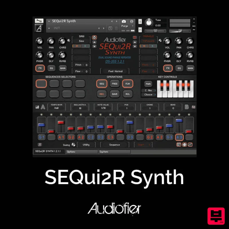 Audiofier SEQui2R Synth - Kontakt Instrument