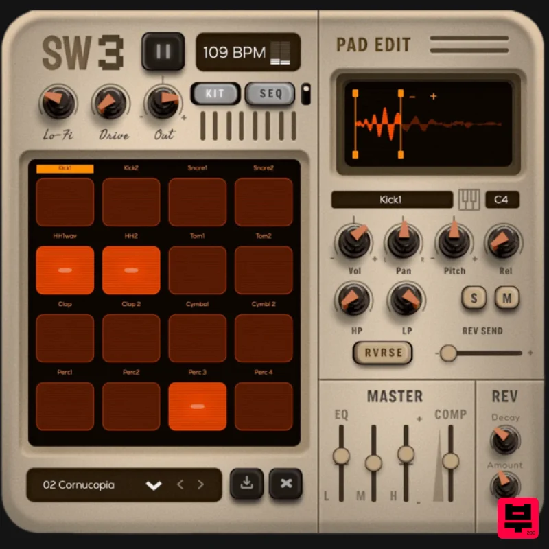 BeatSkillz Synthwave Drums V3 - Drum Machine