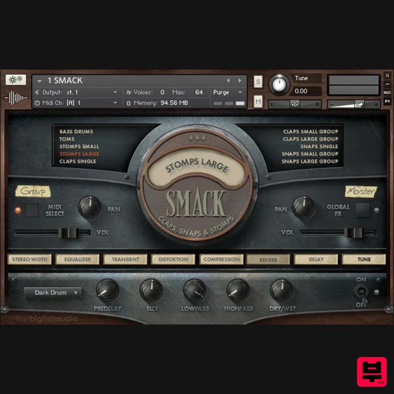 Big Fish Audio SMACK: Claps, Snaps & Stomps - Kontakt Instrument