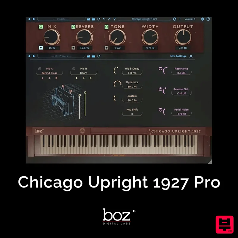 Boz Digital Labs Chicago Upright 1927 Pro - Piano Instrument