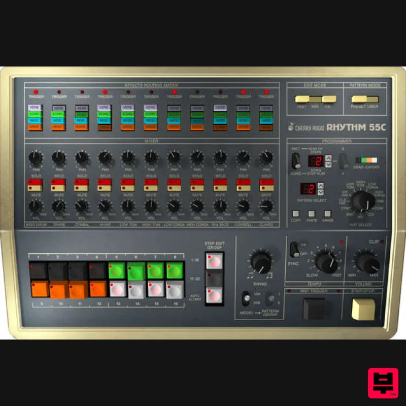 Cherry Audio KR-55C Drum Machine - Drum Machine