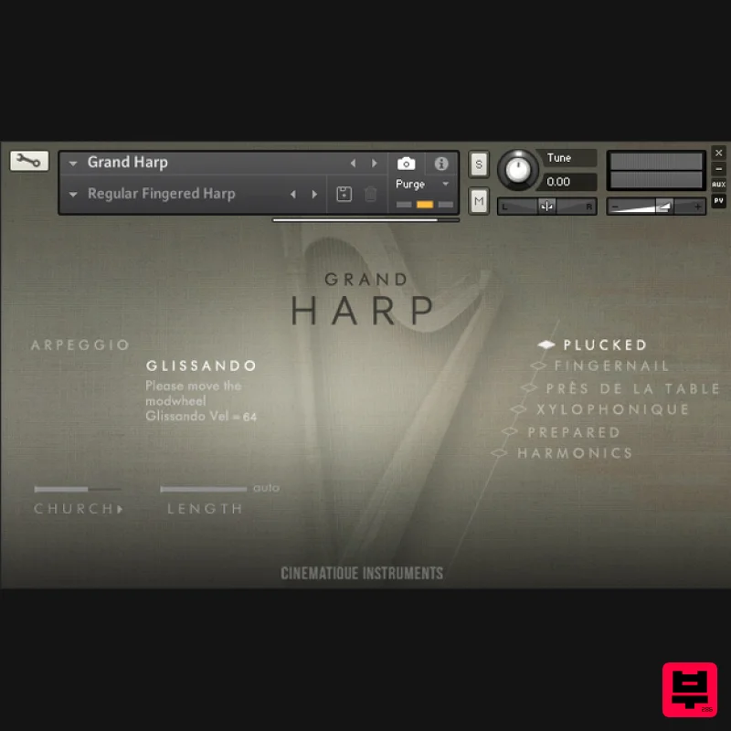 Cinematique Instruments Grand Harp - Kontakt Instrument