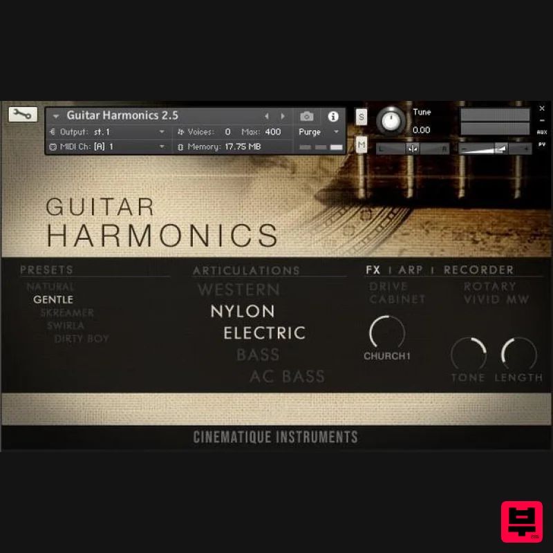 Cinematique Instruments Guitar Harmonics v2.5 - Kontakt Instrument