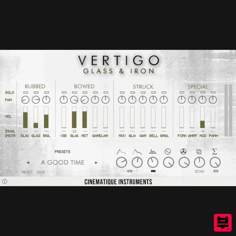 Cinematique Instruments Vertigo Glass & Iron - Professional Music Instrument Photo