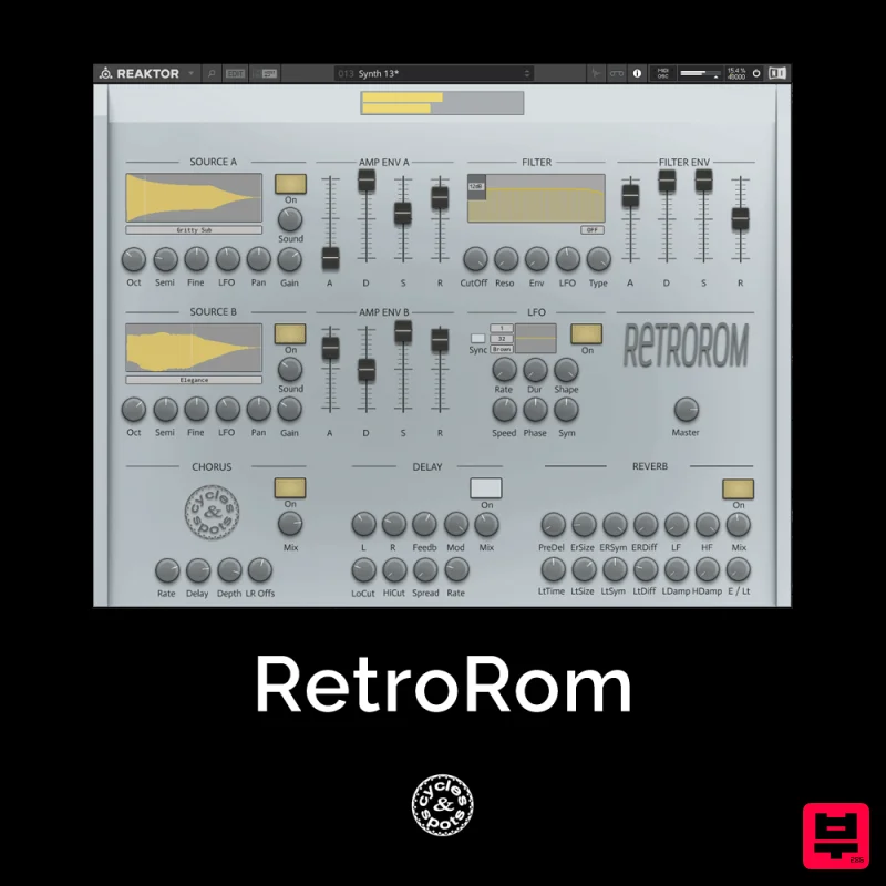 Cycles & Spots RetroRom - Reaktor Instrument