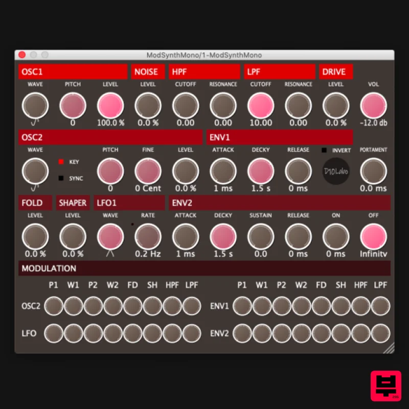 D10Labo ModSynthMono - Synth