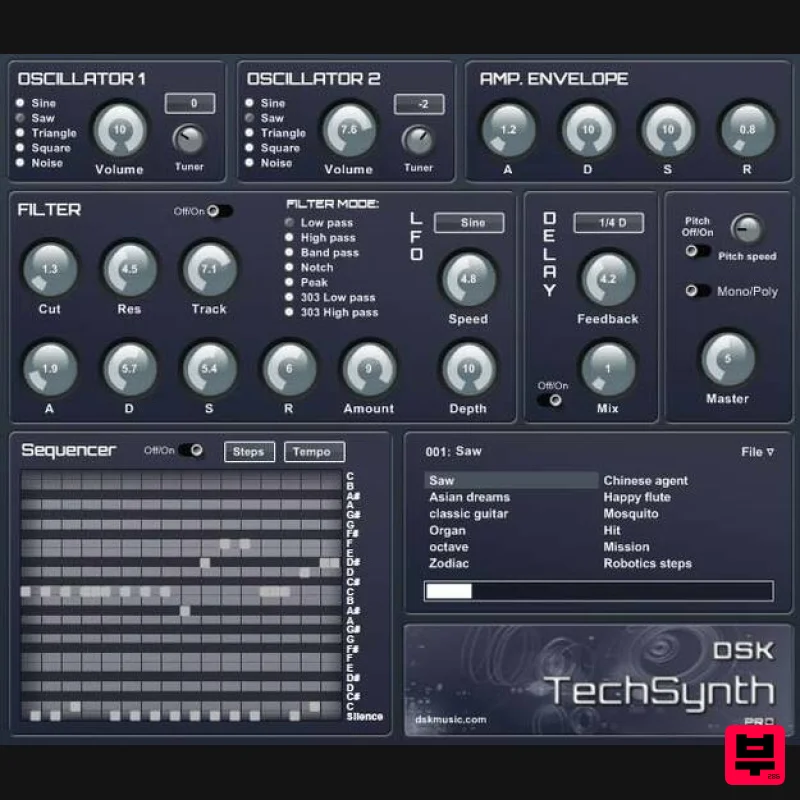 DSK Music DSK TechSynth Pro - Professional Music Instrument Photo