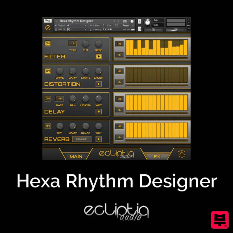 Ecliptiq Audio Hexa Rhythm Designer - Kontakt Instrument