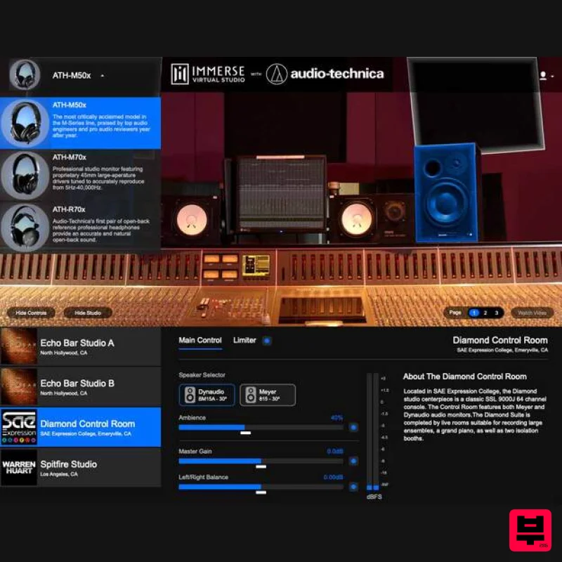 Embody Immerse Virtual Studio | Audio-Technica - Referencing Tools