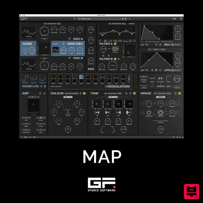 GForce Software Download GForce MAP Synth – Next-Generation Software Synthesizer - Synth