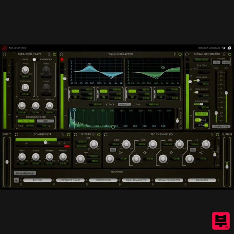Harrison Consoles Drum Flow - Channel Strip