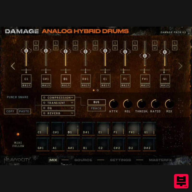 Heavyocity Analog Hybrid Drums - Kontakt Instrument