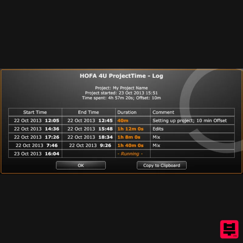HOFA-Plugins 4U Project Time - Utility
