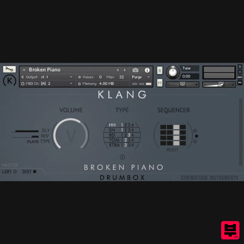 KLANG DRUMBOX: Broken Piano - Kontakt Instrument