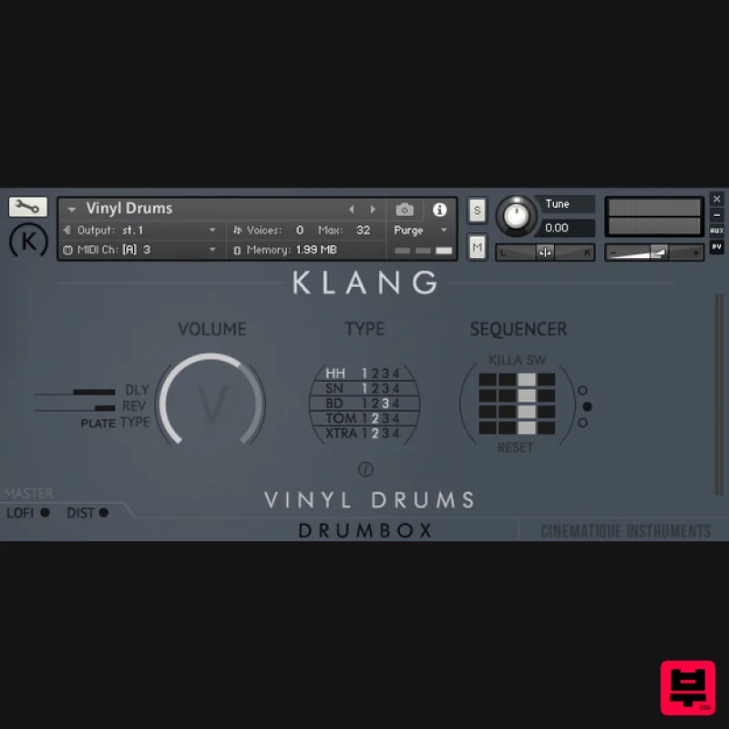 KLANG DRUMBOX: Vinyl Drums - Kontakt Instrument