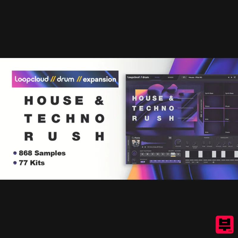 Loopcloud DRUM Expansion: House and Techno Rush - Expansion Packs