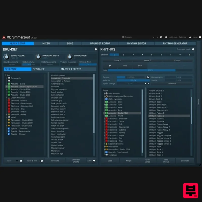 MeldaProduction MDrummer - Virtual Instruments