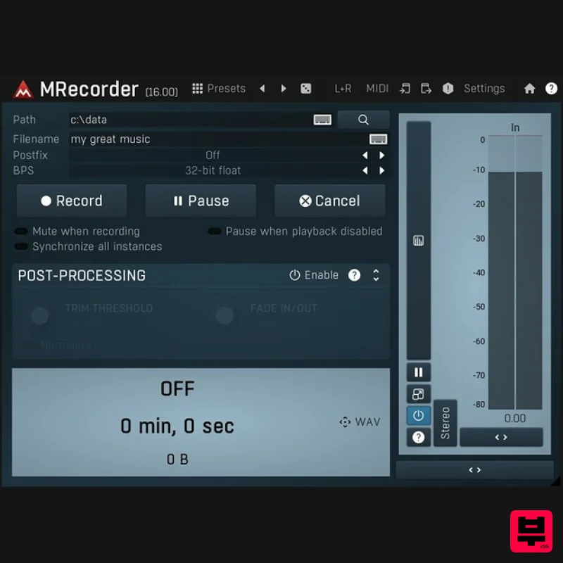 MeldaProduction MRecorder - Utility