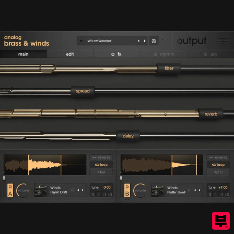 Output Output ANALOG BRASS & WINDS Kontakt Instrument - Professional Music Instrument Photo
