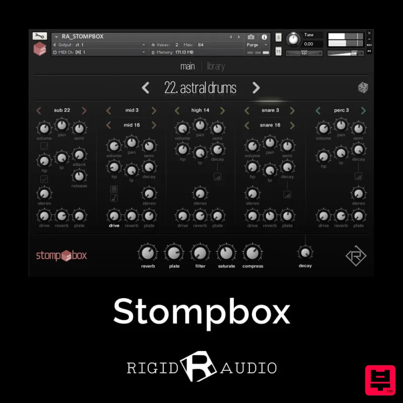 Rigid Audio Stompbox - Kontakt Instrument