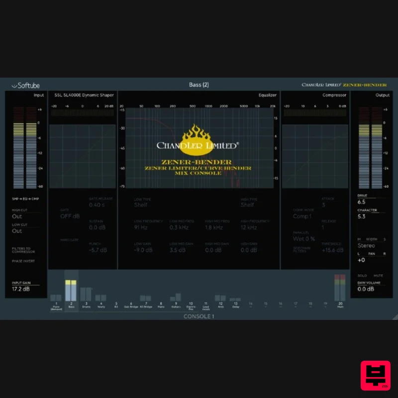 Softube Chandler Limited® Zener-Bender for Console 1 - Channel Strip