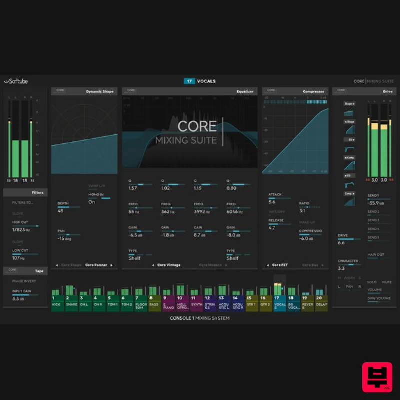 Softube Core Mixing Suite for Console 1 - Channel Strip