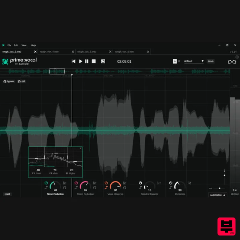 sonible prime:vocal - Vocal Processing